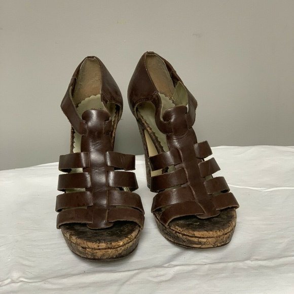 Jessica Simpson Gladiator Heeled Sandal Brown sz6 - Picture 2 of 5